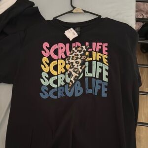 Black 'Scrub Life' Graphic T-Shirt